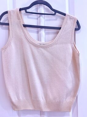 St. John Sport Cream Knit Shell Tank Size M